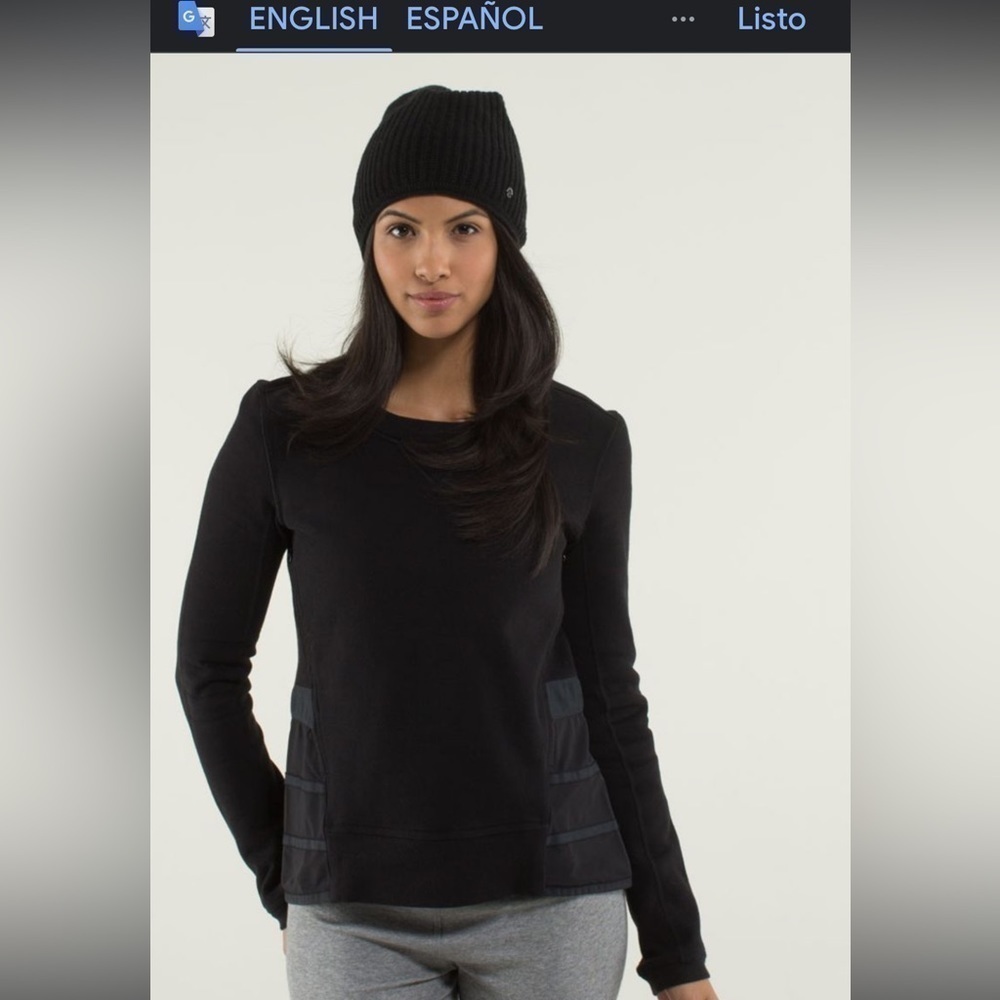 Lululemon Ruffled Up Pullover black Size 4